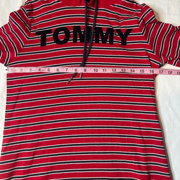 Tommy Hilfiger Women's Striped Hoodie Dress Red Size Small - Picture 4 of 9